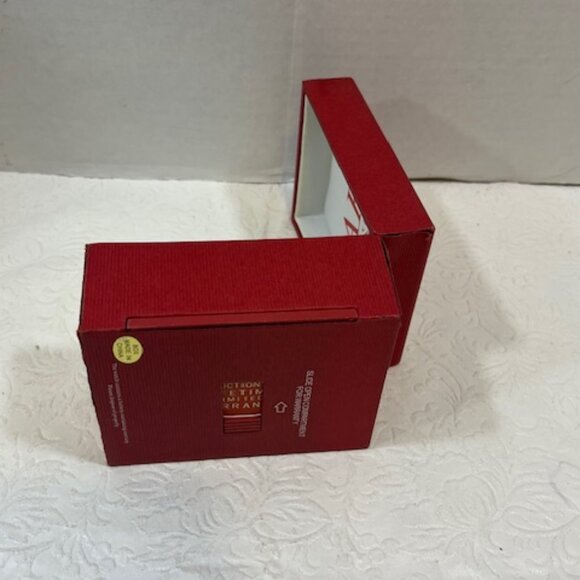 Anne Klein AK EMPTY Red Presentation Storage Watch Box Case 3"x3.75"x2.5 - Picture 5 of 13
